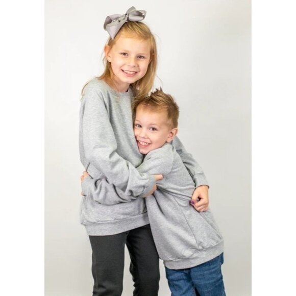 NEW ARB BLANKS Unisex Sweatshirts Size 12M Color Heather Grey - Picture 3 of 6